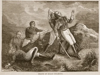 Death of Rollo Gillespie, Illustration from Cassell
