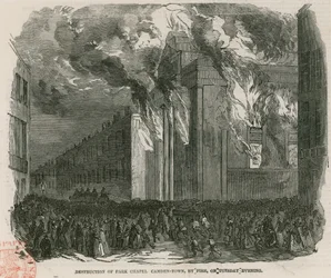 Destruction of Park Chapel, Camden Town, London