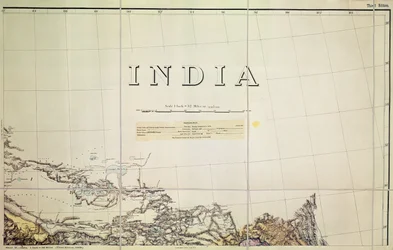 Detail of a Map of the India-Tibet Border
