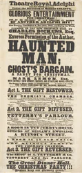 Dickens playbill: The Haunted Man, at Adelphi Theatre Royal, 28th December 1848