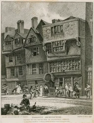 Domestic architecture: houses on the south side of Leadenhall Street, London