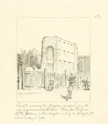 Drawing of the Remains of Old Newgate