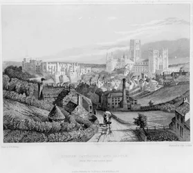 Durham Cathedral and Castle from Newcastle Road, 1841