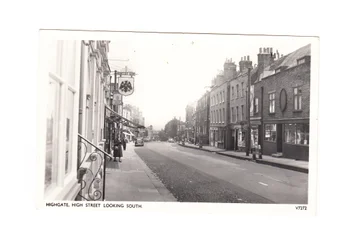 Edwardian Postcard of Highgate High Street Looking South, c.1910