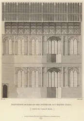 Elevations of Part of the Interior of Crosby Hall