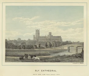 Ely Cathedral, South East View from Barway Bank