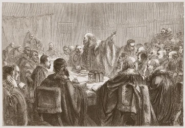 Episcopius Addressing the Members of the Synod of Dort