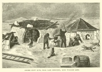 Eskimo snow huts, near Cape Herschel, King William Land