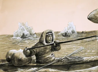 Eskimos on the Icy Sea