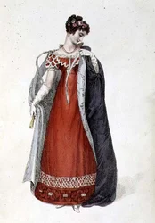 Evening Dress or Ball Gown, Fashion Plate from Ackermann