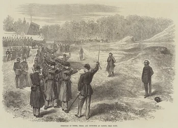 Execution of Rossel, Ferre, and Bourgeois at Satory, near Paris