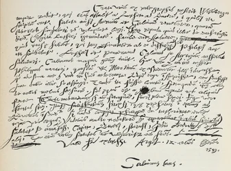 Facsimile of Calvin