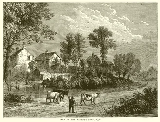 Farm in the Regents Park, 1750