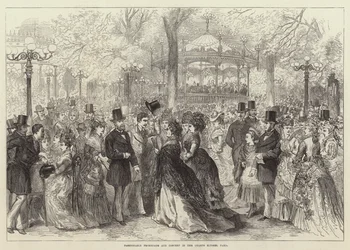 Fashionable Promenade and Concert in the Champs Elysees, Paris
