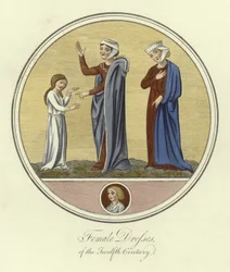 Female dresses of the 12th Century