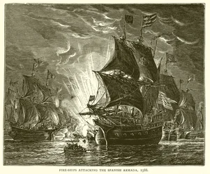 Fire-Ships attacking the Spanish Armada, 1588
