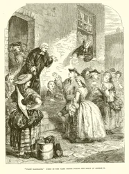 Fleet Marriages. Scene in the Fleet Prison during the Reign of George II