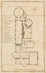 Floorplan of the principal floor, Strawberry Hill, London