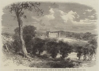 Floors Castle, Kelso, Seat of the Duke of Roxburghe, visited by the Prince and Princess of Wales