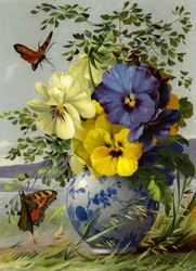 Flowers and butterfly