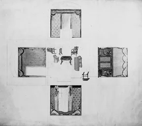 Furnishings for a small drawing room, Gillows and Co, 1822
