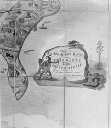 Game of the Star-Spangled Banner or Emigrants to the United States, c.1840 (detail)