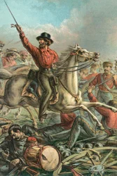 Garibaldi Captures four French Guns at Rome