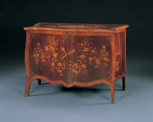 George III Marquetry Commode in the Manner of John Cobb
