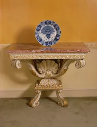George II console table with marble top, Palladian style, c.1750