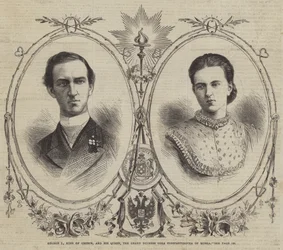 George I, King of Greece, and his Queen, the Grand Duchess Olga Constantinovna of Russia