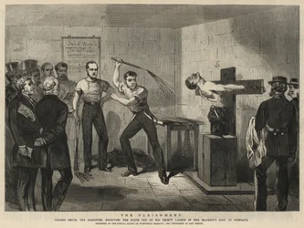 George Smith, the Garotter, Receiving the Sixth Out of His Thirty Lashes