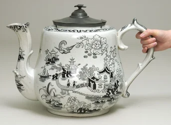 Giant Teapot with Black Transfer Design