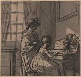 Girl at a Clavichord, c.1800