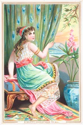 Girl sitting by window