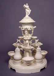 Grand Plat de Menage or, table centrepiece, Leeds Pottery, c.1780