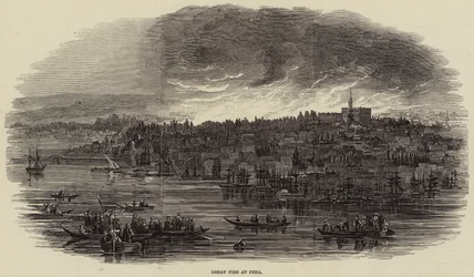 Great Fire at Pera (engraving)