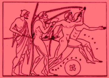 Greek Runners, Illustration for Olympia