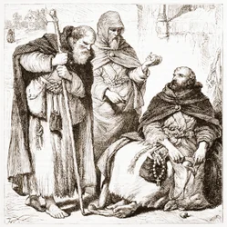 Group of Mendicant Friars, illustration from The History of Protestantism by James Aitken Wylie, 1878