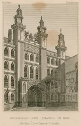 Guildhall and Chapel, London, in 1810