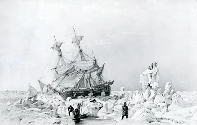 HMS Terror held on ice