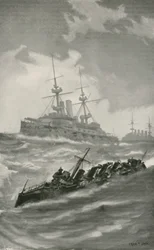 H. M. S. Mars, Terrible, and Dragon Cruising in the English Channel