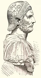 Hannibal, Illustration from History of Rome by Victor Duruy, Published 1884