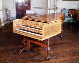 Harpsichord, by Jacob Kirckman, English, 1766