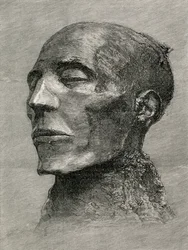 Head of the mummy of Menmaatre Seti I, also known as Sethos I, Pharaoh of Ancient Egypt, from The World