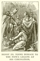 Henry III doing Homage to the Pope