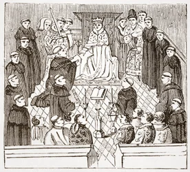 Henry V and his parliament (from the Harleian MMS at the British Museum)