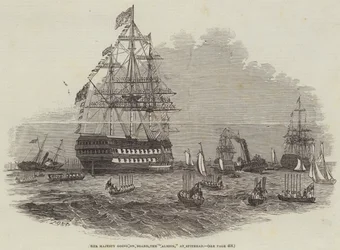 Her Majesty going on Board the "Albion," at Spithead