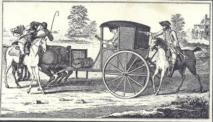 Highwaymen James MacLaine and William Plunkett rob the Earl of Eglinton on Hounslow Heath, 26 June 1750