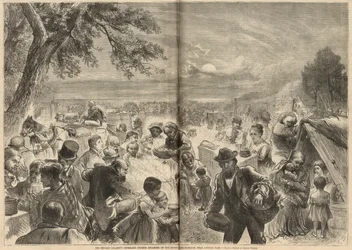 Homeless Citizens Encamped on the Shore of Lake Michigan, Near Lincoln Park