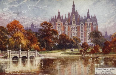 Hyde Park Hotel, London, from the Serpentine